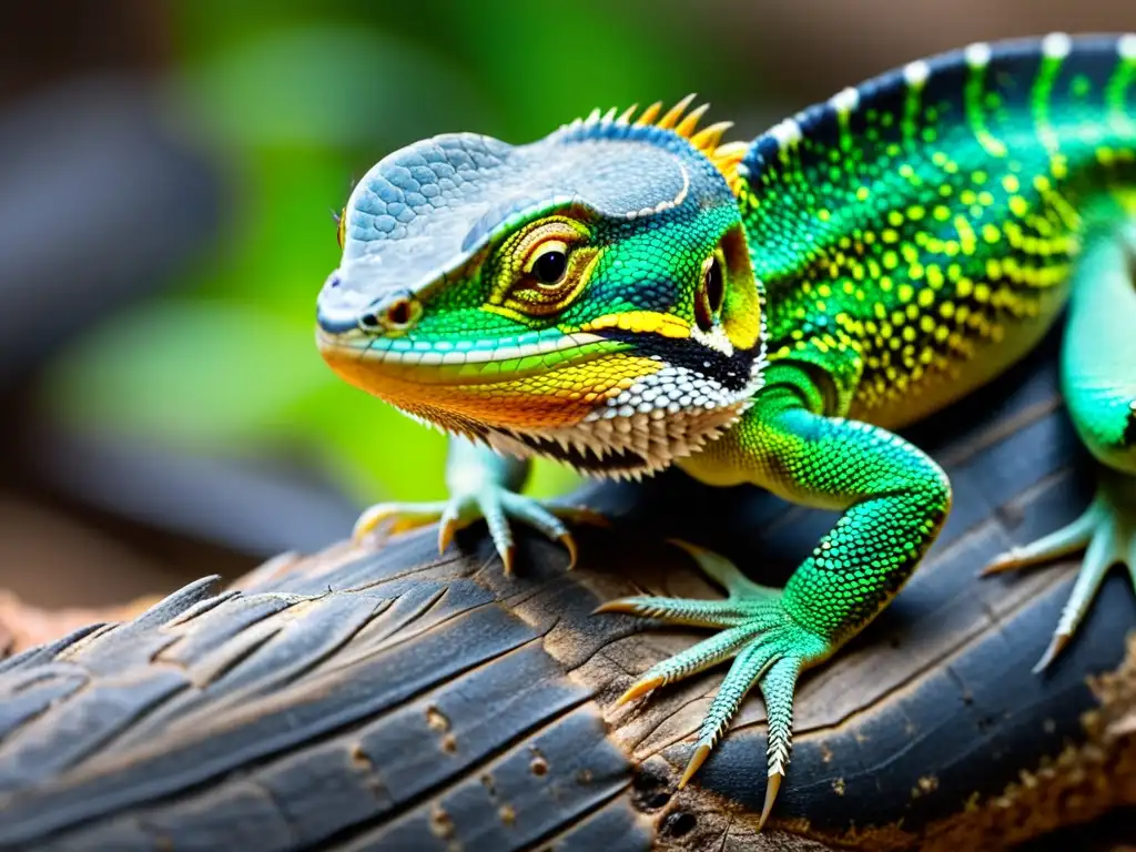 Enfrentamiento de reptiles: La amenaza de especies invasoras Un intrépido lagarto nativo enfrenta las amenazas de especies exóticas reptiles, mostrando la tensión y peligro en su hábitat natural