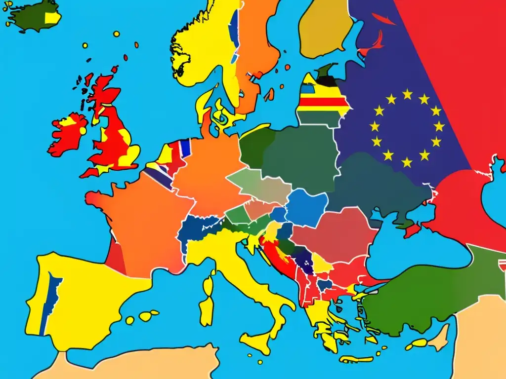 Mapa detallado de Europa con banderas de cada país y regulaciones para tener serpiente mascota