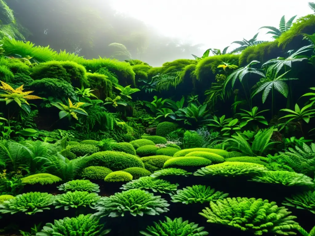 Un oasis de vida verde en hábitat artificial, destilando armonía natural