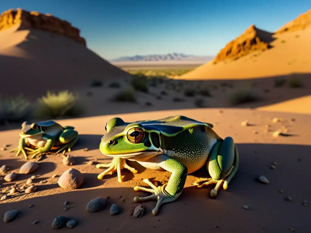 Un paisaje desértico con anfibios adaptados a la aridez