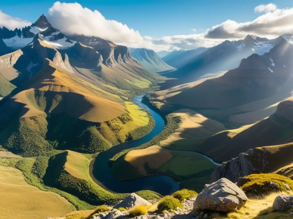 Un paisaje montañoso con reptiles adaptados en altitudes elevadas