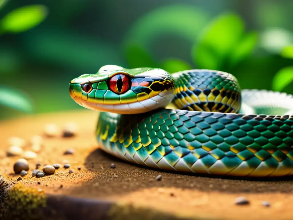 Aplicación de realidad aumentada en herpetología: Detalle vívido de una serpiente en simulación de realidad virtual