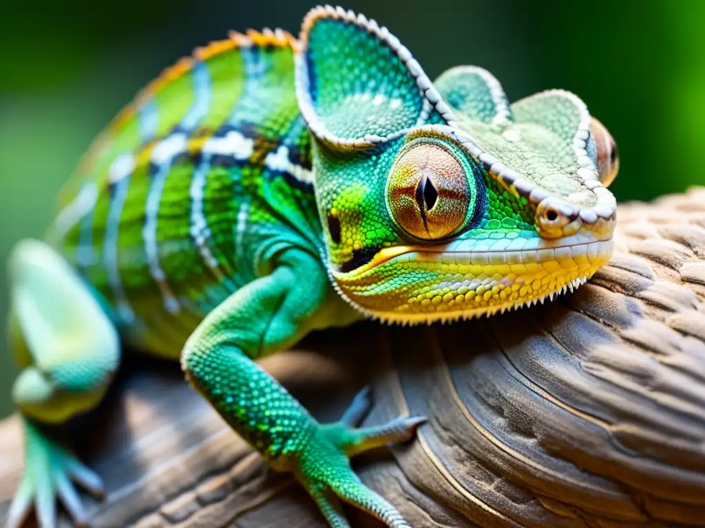 Un reptil cautivo exhibe signos de estrés, con cuerpo tenso y cambio en coloración