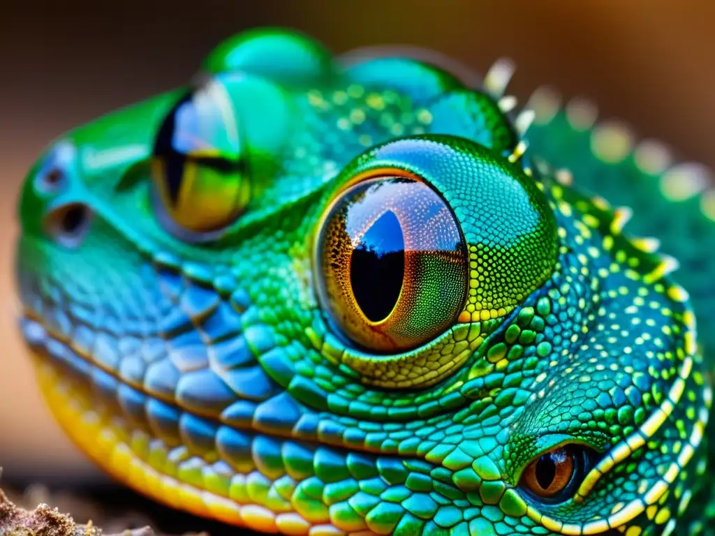 Un reptil joven renueva su piel, mostrando patrones y texturas detalladas