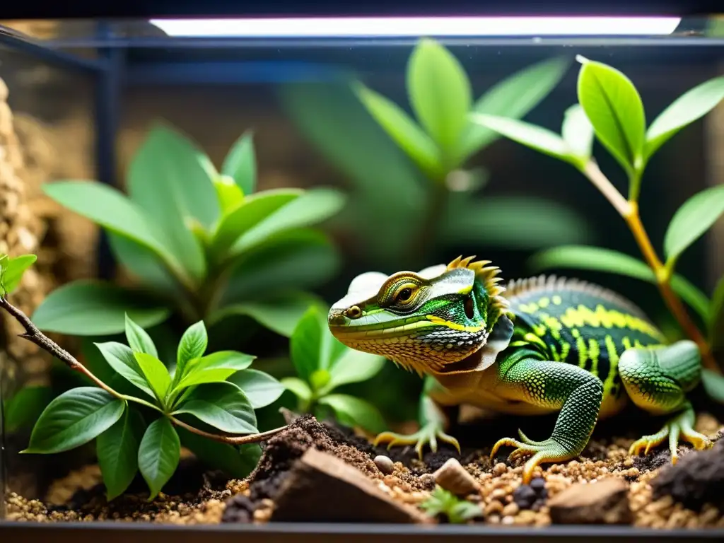 Una reptil hembra construye su nido en cautiverio, inmersa en el enriquecimiento ambiental