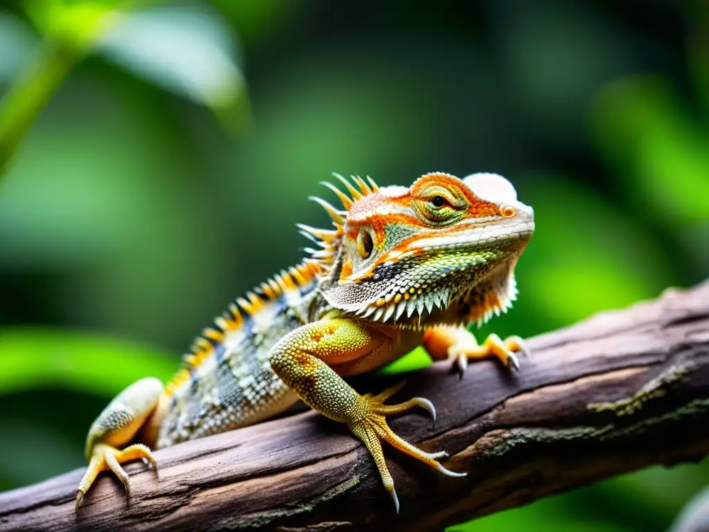 Un retrato detallado de un dragón barbudo en su hábitat natural, resaltando su presencia cautivadora y su popularidad en cautiverio