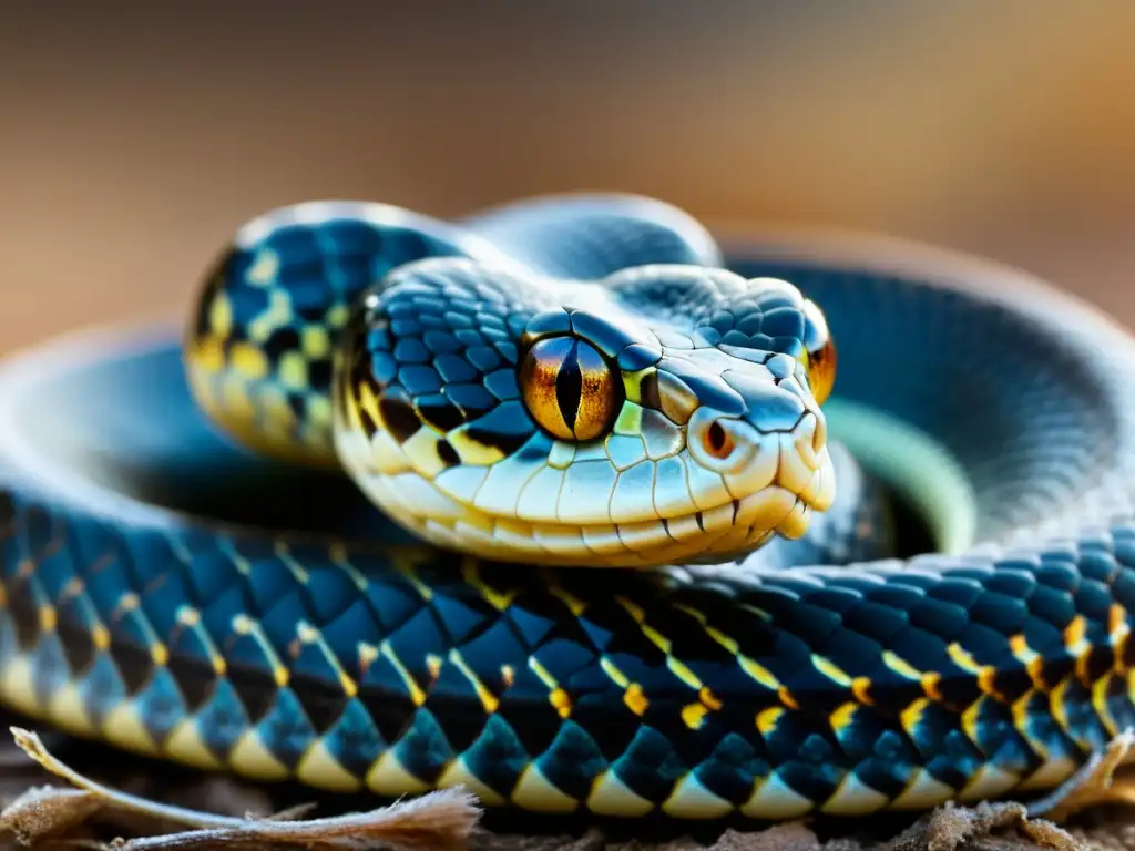 Una serpiente mudando su piel, con detalles de escamas y textura