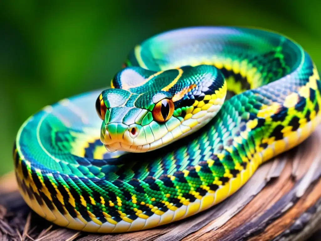 Una serpiente mudando su piel en un entorno natural, mostrando el impacto de la moda en las poblaciones de serpientes