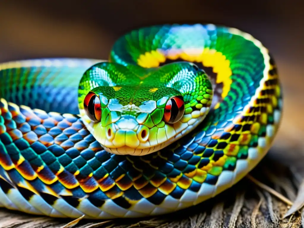 Una serpiente mudando su piel, revelando escamas brillantes