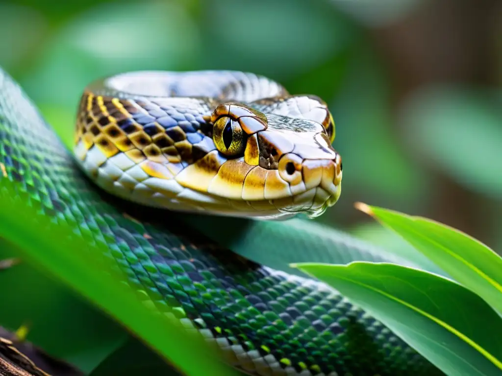 Una serpiente salvaje en su hábitat natural, comunicándose a través de su comportamiento y lenguaje corporal