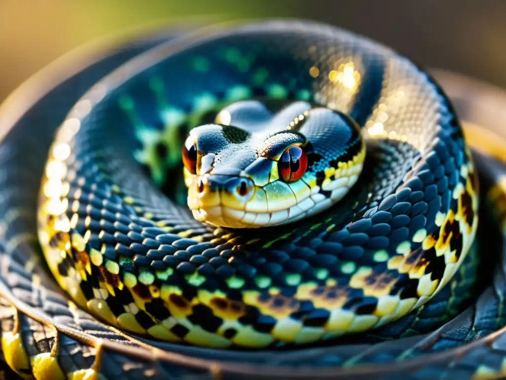 Una serpiente en hibernación emerge con tenacidad y supervivencia en un paisaje invernal