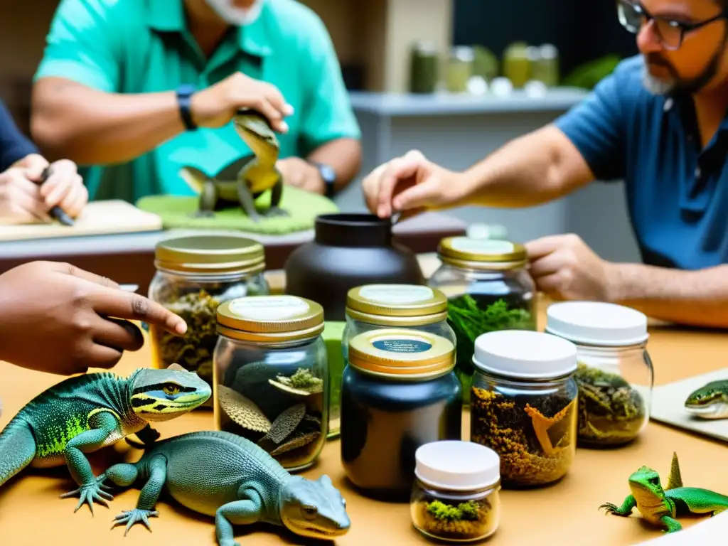 Un taller de conservación de reptiles, donde la comunidad y científicos examinan y discuten la protección de especies